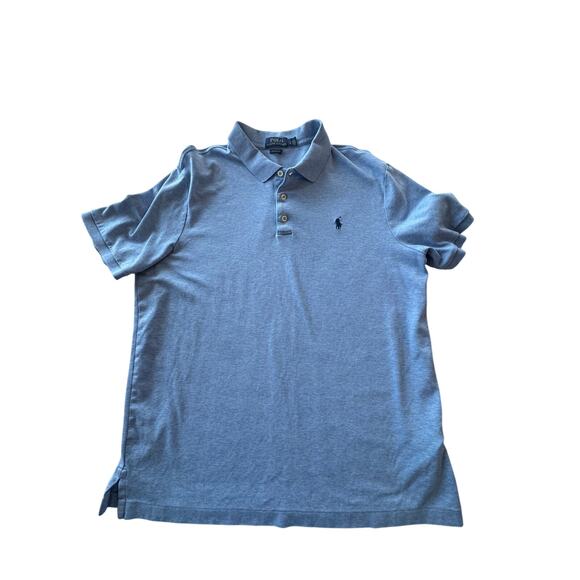Polo Ralph Lauren Slim-Fit Jacquard Short-Sleeve Polo Shirt Large Blue - Picture 2 of 9